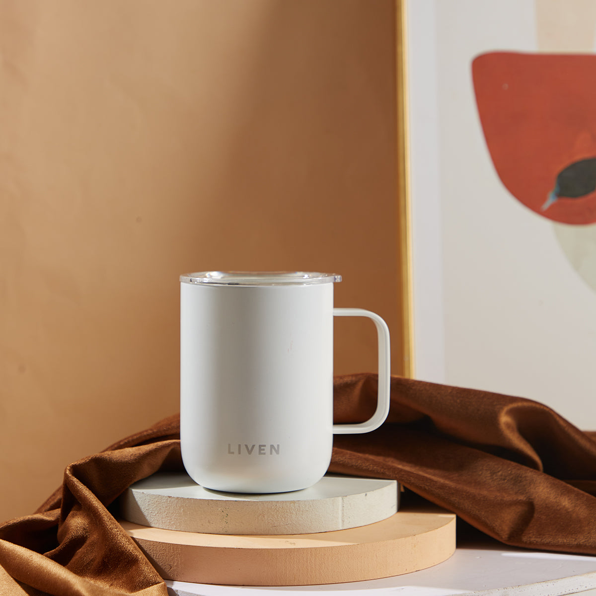 Liven Glow™ Ceramic-Coated Stainless Steel Camp Mug 16 oz