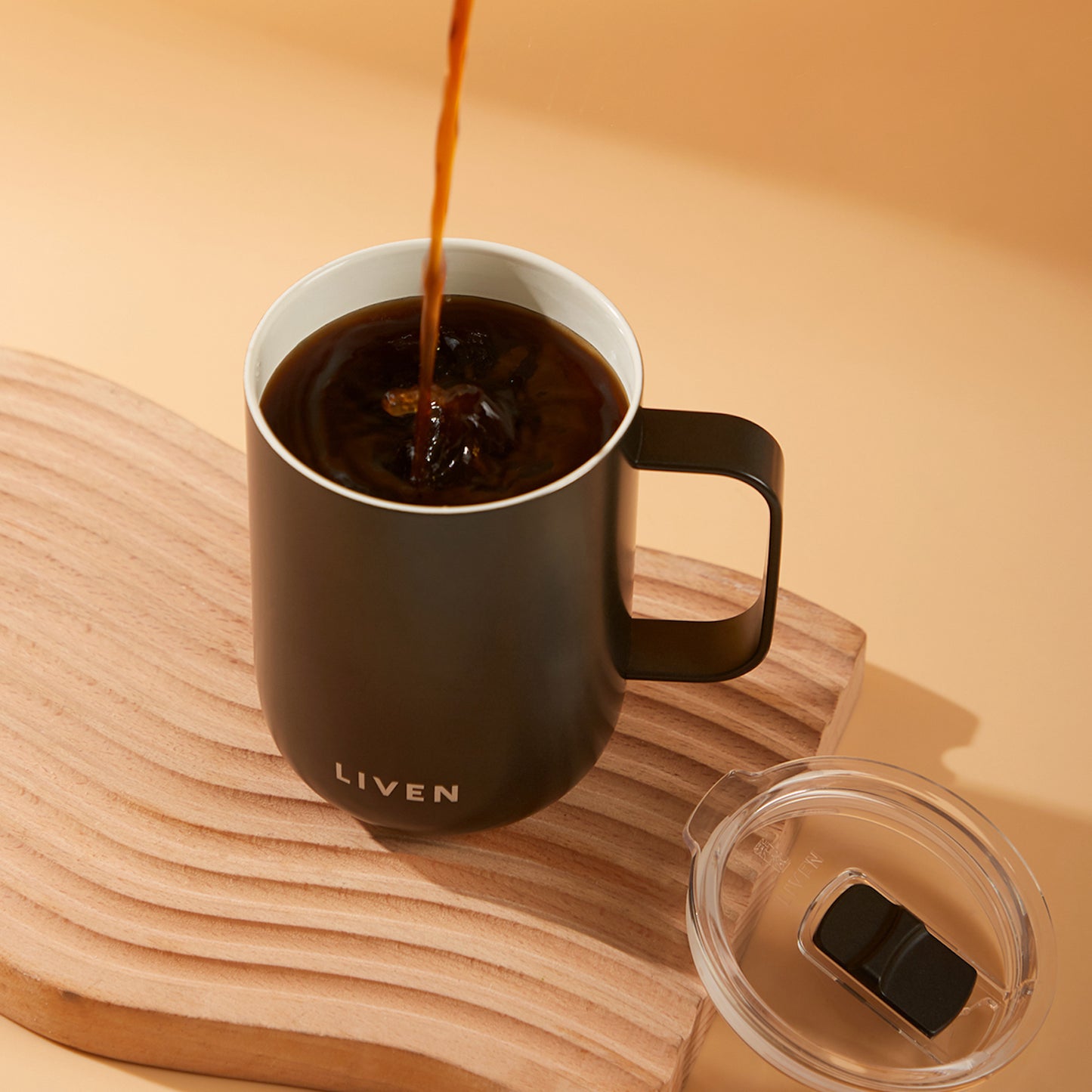 Liven Glow™ Ceramic-Coated Stainless Steel Camp Mug 16 oz
