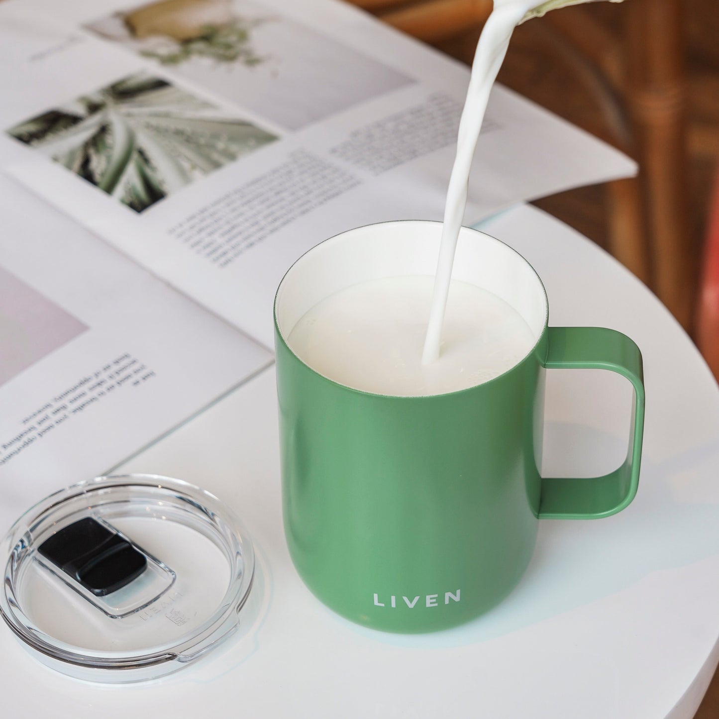 Liven Glow™ Ceramic-Coated Stainless Steel Camp Mug 16 oz